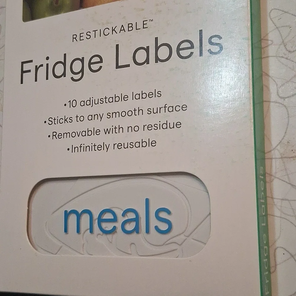 Restickable Fridge Labels